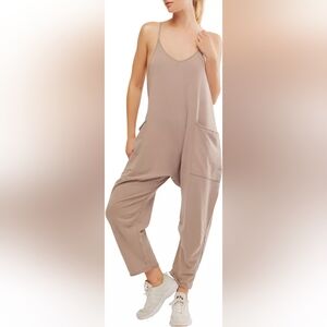Free People Hot Shot Onesie Taupe